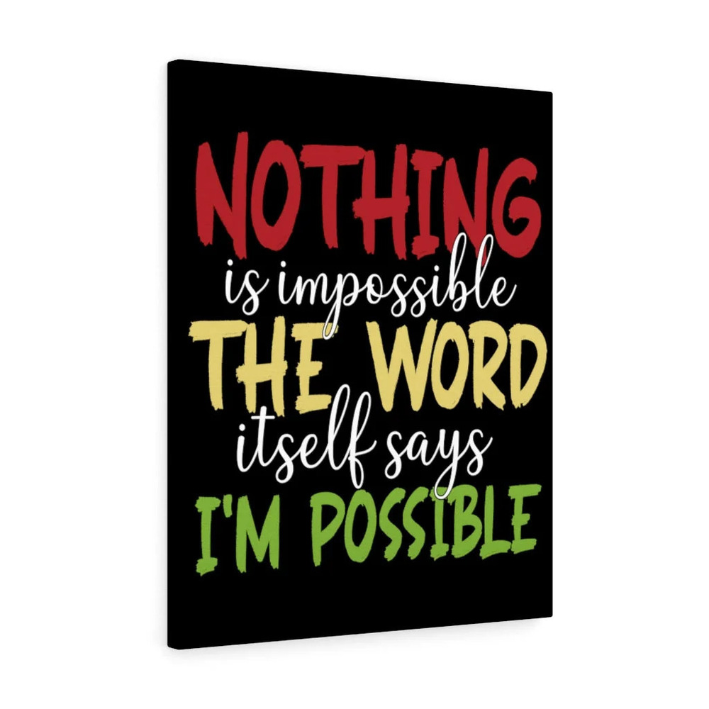 Inspirational Wall Art Enjoy Nothing is Impossible Wall Art Motivation for